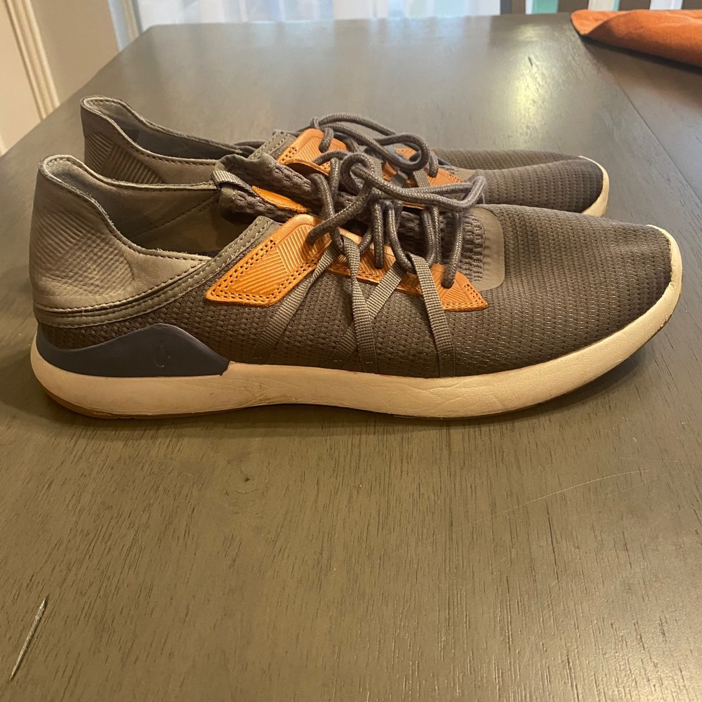 OluKai Mio Li Mens Size 12 Charcoal Dark Wood Mesh Sneakers 10440-PVVI